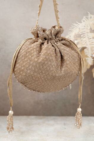 Amyra Oro Thread Embroidered Potli Bag