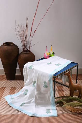 Amoli Concepts Dinosaur Hand Block Print Dohar