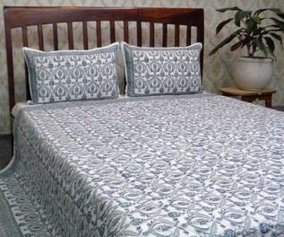 CocoBee Floral Block Print Bedcover Set