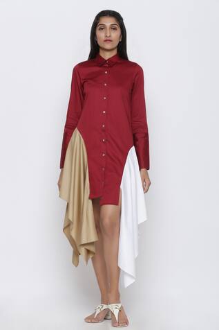Escape By Aishwarya Draped Shirt Dress