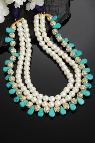 Dugran By Dugristyle Pearl Embellished Layered Necklace