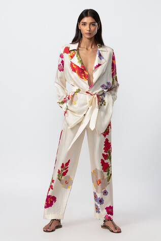 Saaksha & Kinni Silk Floral Print Jacket