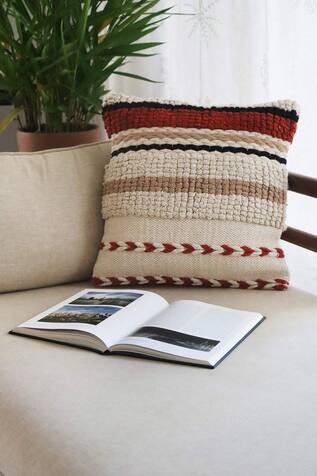 The Kargha Story Mudlined Meadows Cotton Cushion Cover