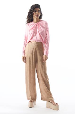Aroka Draped Neck Blouse