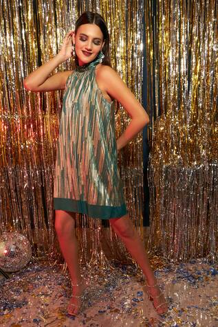 Tasuvure Hailey Halter Neck Short Dress