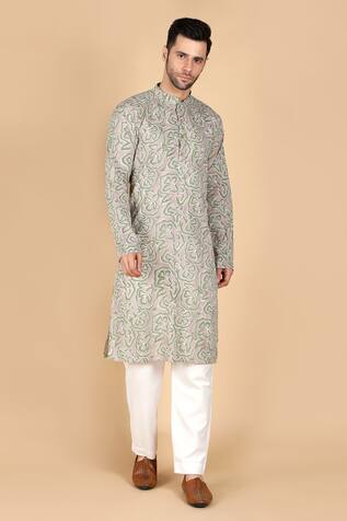 The Cotton Staple Terra Cotton Abstract Pattern Kurta