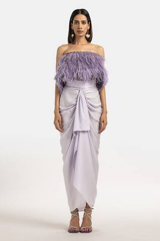 431-88 by Shweta Kapur Samara Satin Draped Skirt