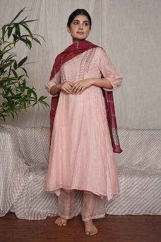 Pants and Pajamas Crayon Blush Pink Sequin Embroidered Pant