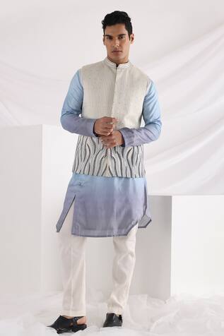 Smriti by Anju Agarwal Abstract Embroidered Bundi