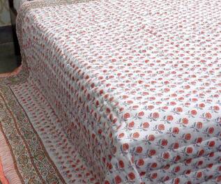 CocoBee Florette Hand Block Print Quilt
