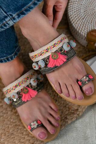 Coral Haze Erin Toe Ring Flats