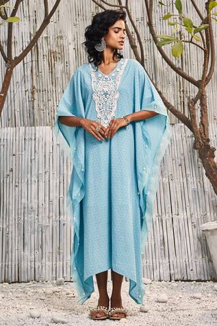 Charkhee Stripe Pattern Kaftan