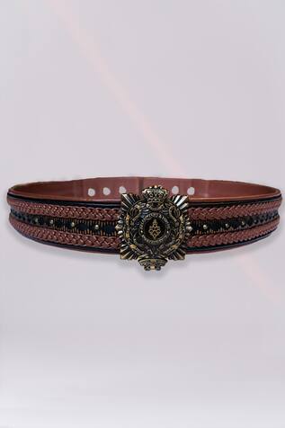 S&N by Shantnu Nikhil Faux Leather Embellished Belt