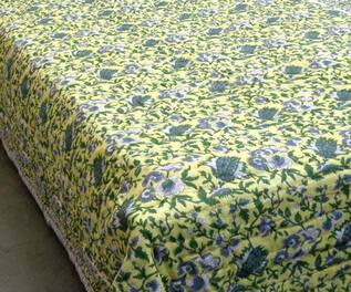 CocoBee Flower Hand Block Print Quilt