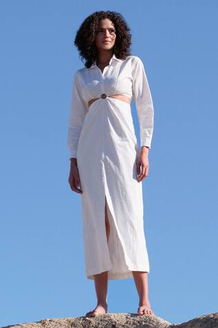 Twinkle Hanspal Amber Cut Out Shirt Dress