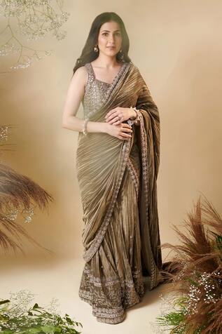 Reeti Arneja Myra Saree With Embroidered Blouse