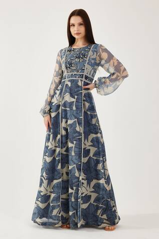 KoAi Floral Print Maxi Dress