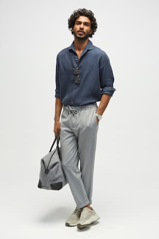 Terra Luna Spread Collared Solid Shirt 