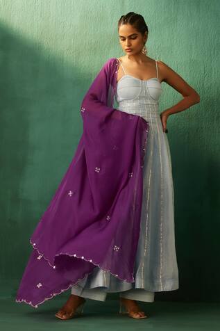 Aapro Zeenat Chanderi Anarkali Set