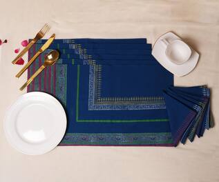Inheritance India Hand Block Print Table Mats - Set of 6
