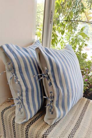 Throwpillow Farmhouse Striped Cushion Cover - Single Pc