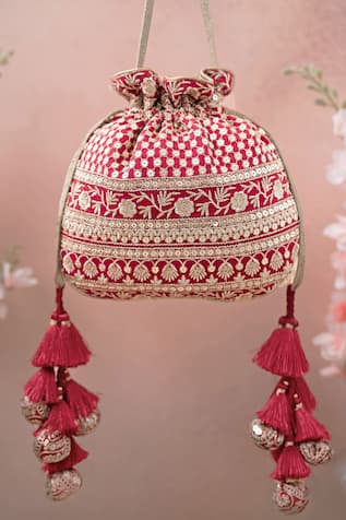 Amyra Resham Sequin Embroidered Potli Bag