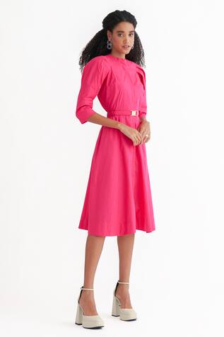 Notebook Darcie Constructed Pleated Shirt Dress