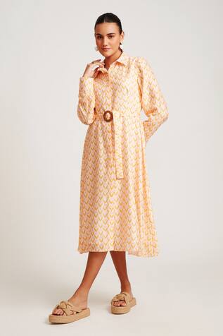 Sorbae Floral Print Shirt Dress