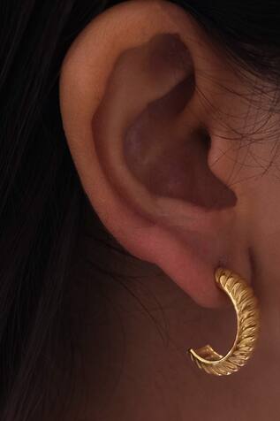 Anushka Jain Jewellery Mini Lined Hoops