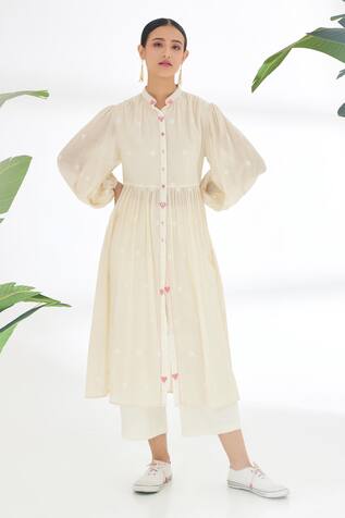 Nikasha Handwoven Jamdani Polka Dots Tunic