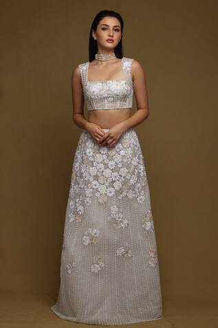 Shriya Som Floral Embroidered Lehenga Set