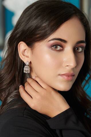 Curio Cottage Diamante Trinket Mini Cubic Zirconia Jhumkas