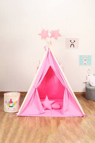 My Gift Booth Canvas Portable Teepee Tent With Padded Mat