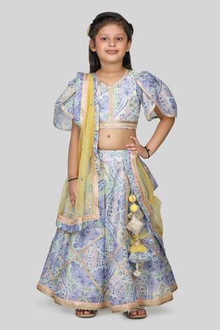 Shining Kanika Floral Print Lehenga Set