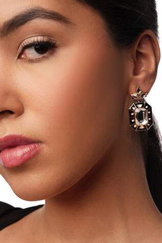 Isharya Blaze Crystal Enamelled Earrings