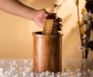 S.G. Home Wooden Bottle Holder 