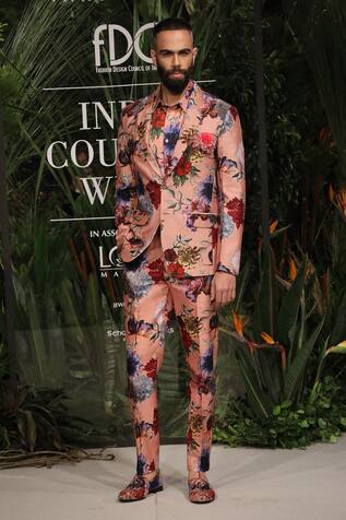 Varun Bahl Floral Print Blazer Set