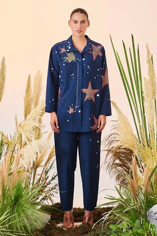 Shahin Mannan Star Splashes Shirt And Pant Set