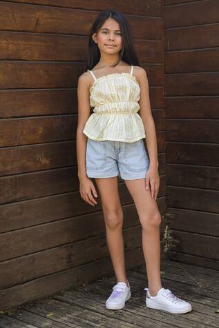 Fairies Forever Checkered Pattern Top