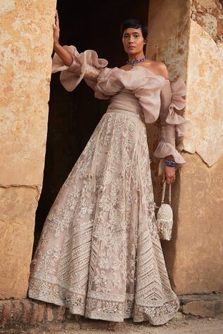Ridhi Mehra Zarra Ruffle Top & Lehenga Set