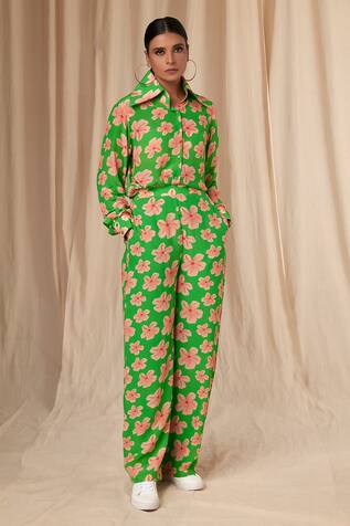 Masaba Flower Passion Print Shirt & Trouser Set