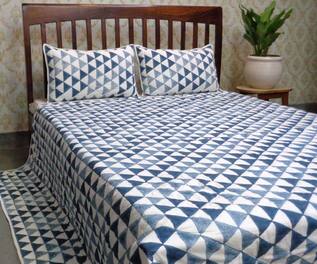 CocoBee Triangle Print Bedcover Set