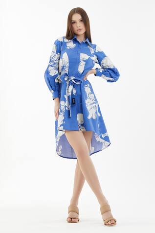 KoAi Floral Pattern Shirt Dress