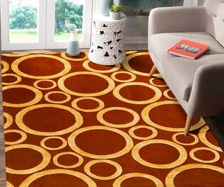 Qaaleen Bubble Me Brown Carpet
