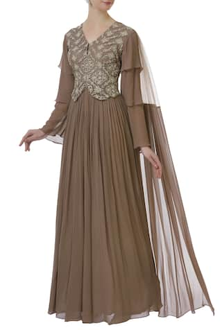 gown with jacket design