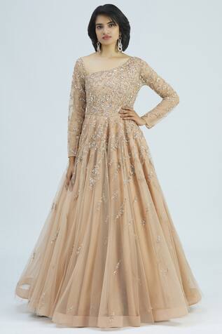 long gown neck design