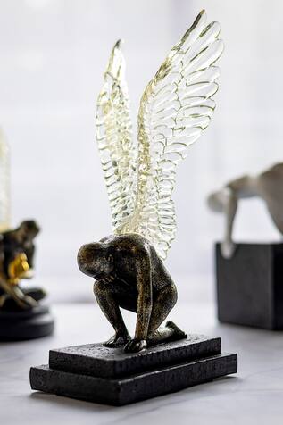 H2H Angel Sculpture With Clear Wings