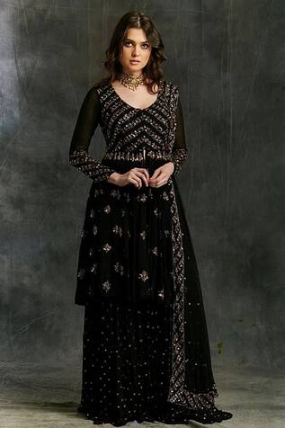 black sharara design