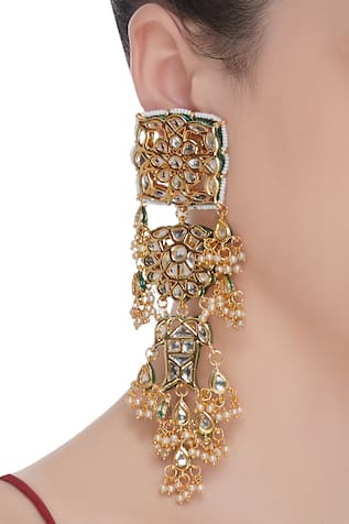 Just Shradha's Kundan Dangler Earrings