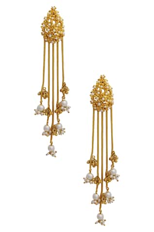 Mira by Radhika Jain Drop bead earrings